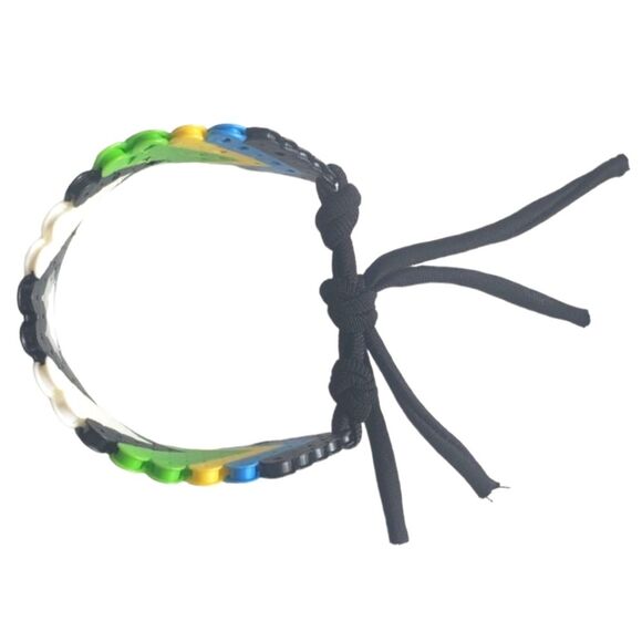 HANDMADE Tie-On Cuff Perler Bracelet - - Picture 3 of 6